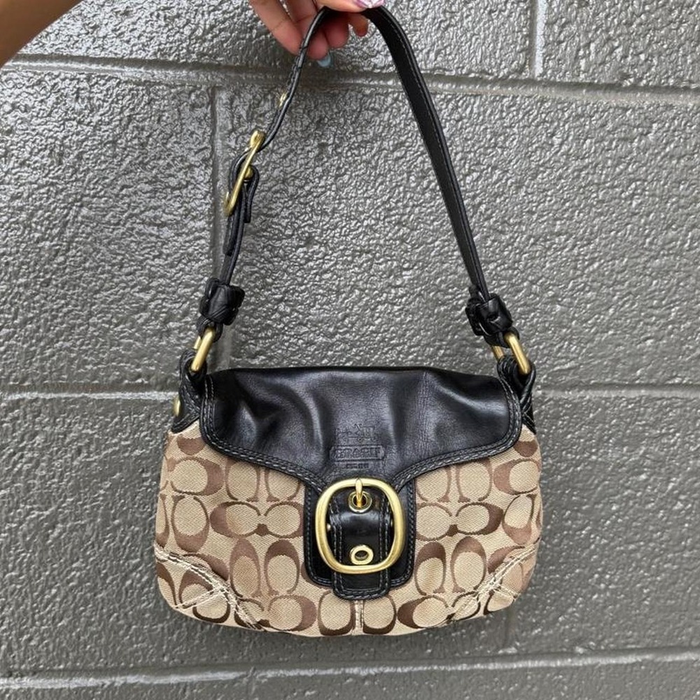 COACH mini bleaker buckle shoulder bag